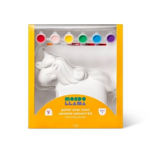 Paint-Your-Own Ceramic Unicorn Kit - Mondo Llama™: Painting Kit with Brush & Paint, Ceramic Animal Craft for Ages 8+