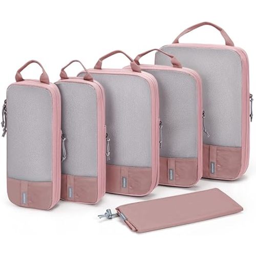 BAGSMART 6 Set /4 Set/2 Set Compression Packing Cubes for Travel, Lightweight Luggage Organizer Bags, Durable Space Saver Bags Travel Essentials