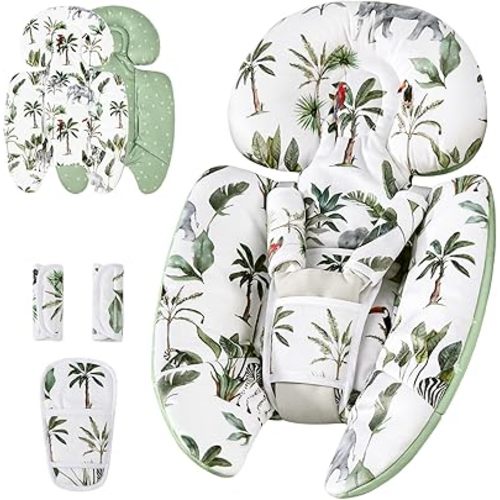 Infant Insert Compatible with 4moms Mamaroo Swing and Graco Swing and Infant Car Seat,Newborn Insert Head & Body Support Cushion,Breathable Soft Fabric, Universal for Baby Swings, Car seats, Strollers