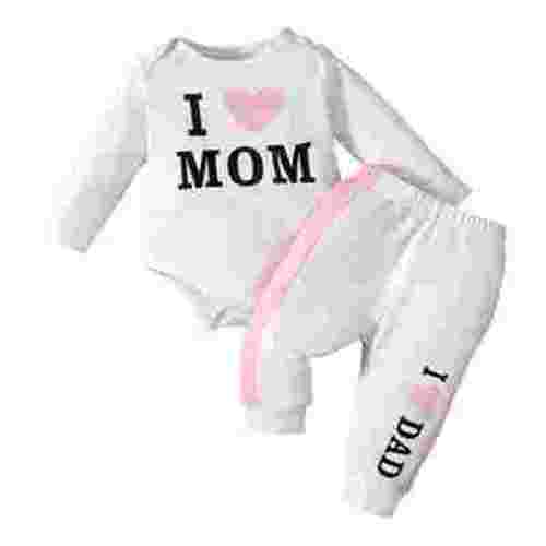 Atogsazn Newborn Baby Girls Fall Winter Outfits Infant Knitted Ruffle Long Sleeve Romper Floral Printed Pants Set 02-White 3-6 Months on Clearance