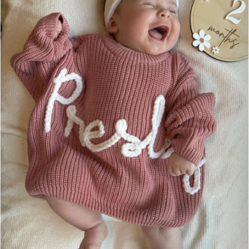 Custom Name Baby Sweater