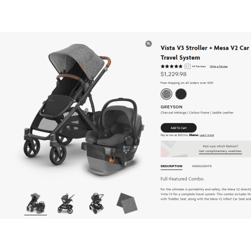 Vista V3 Stroller + Mesa V2 Car Seat Travel System