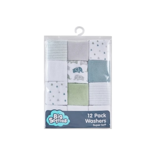 Big Softies Supersoft Spot Baby Washers 12 Piece Set, Green, 12 Count : Amazon.com.au: Baby