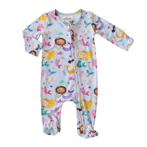Mermaid Tales Zipper Footie