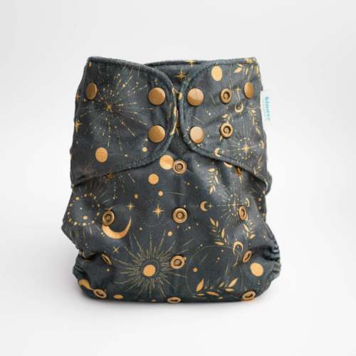 Patterned Lounger Pocket Cloth Diaper — Minky Fleece with Athletic Wicking Jersey