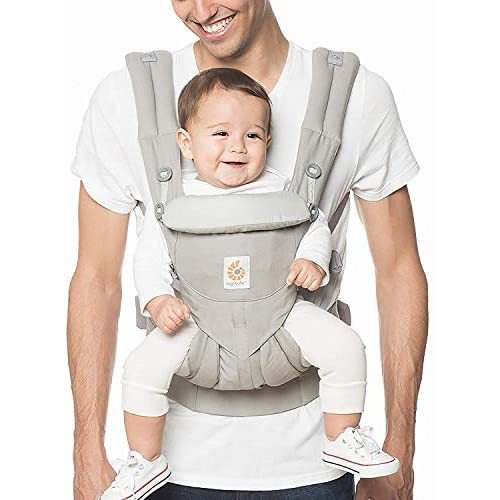 Ergobaby Omni 360 All-Position Baby Carrier for Newborn to Toddler with Lumbar Support (7-45 Pounds), Pearl Grey, One Size (Pack of 1)