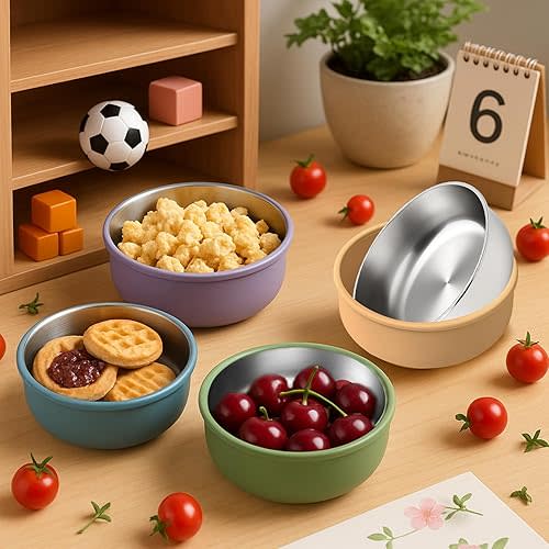 Stainless Steel & Silicone Bowls for Baby