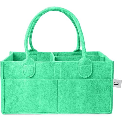 Mr. Pen- Baby Diaper Caddy Organizer, 1 Pack, Green, Baby Caddy Organizer with Handle, Compact Size, Collapsible & Portable