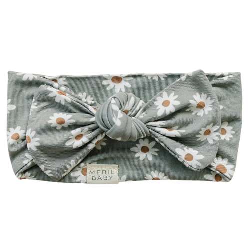 light green daisy bamboo head wrap