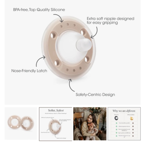 Ninni Pacifier Oatmeal 2 Pack