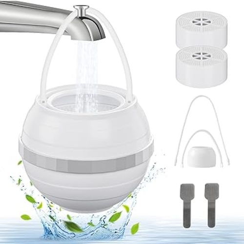 Bath Filter for Tub -Bathtub Water Filter 2 Filter Cartridges Removes Hundreds of Contaminants for Softer, Smoother Skin | 2,500 Gallons of Filtration