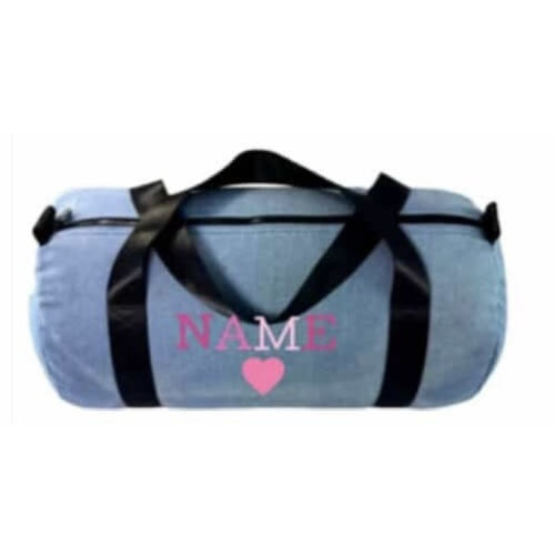 Denim Duffle Bag - Medium - Pink Ombre - full name (Sophie)
