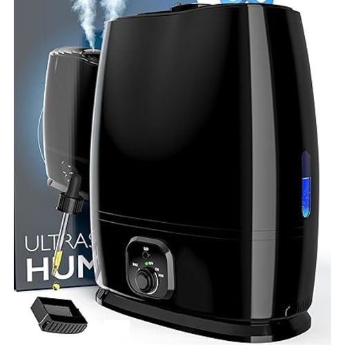 Everlasting Comfort 6L Humidifiers for Bedroom, Quiet 50HR Runtime No-Filter Supersized Cool Mist Humidifier Large Room for Whole House, Plants, Baby Nursery, Allergies, Dry Skin, Congestion, Indoor