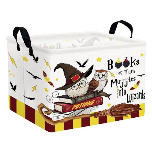 Large Magic Nursery Baby Basket Collapsible Kids Toy Storage Bin Gift Box Room Decor (Brown Owl)