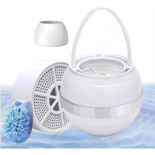 Upgrade Bath Filter For Tub-Advanced 15-Stages Filtration Bathtub Water Filter【Reduce 99% Heavy Metal & Chlorine】Hard Water Softener for Health of Sensitive Skin, Body, Hair, BPA-Free, Easy to Install