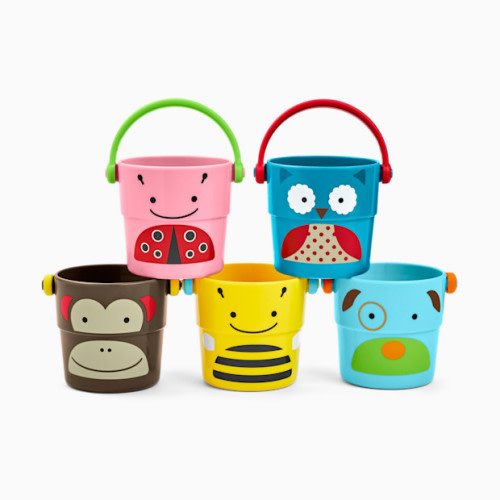 Skip Hop Zoo Stack and Pour Buckets (Set of 5) - Zoo Multi