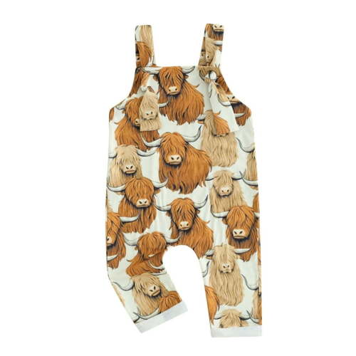 Newborn Baby Boy Girl Farm Outfit Animal Chicken Cow Print Overalls Sleeveless Romper Jumpsuit Summer One Piece Country Clothes