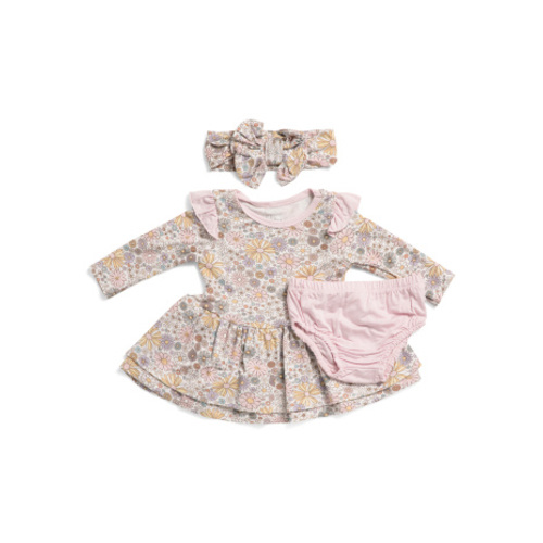 Newborn Girls 3pc Dress Set | Girls' Dresses | T.J.Maxx
