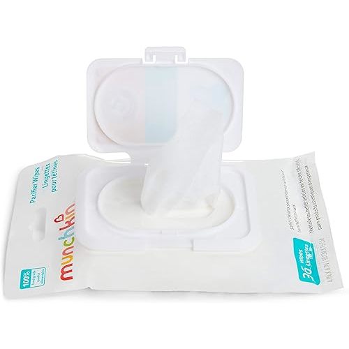 Munchkin Arm & Hammer Pacifier Wipes - Safely Cleans Breast Pump Parts and Feeding Essentials for Baby and Toddler, 2 Pack, 72 Wipes