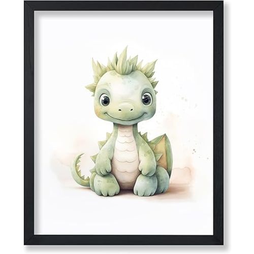 Poster Master Plush Dragon Print - Cute Baby Dragon Poster - Plushie Art - Gift for Boys, Girls & Parents - Minimal Wall Decor for Nursery, Kid's Room or Bedroom - 16x20 UNFRAMED Wall Art