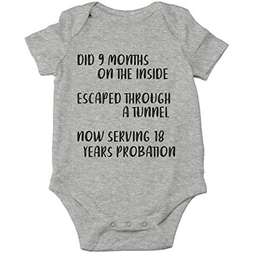 CBTwear Did 9 Month, Escaped Through a Tunnel, Serving 18 Years Baby Bodysuit Unisex Comfy Humor