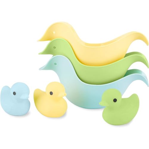 Simple Joys by Carter's Duck Rinse Cups and Squirties Bath Toy Bundle