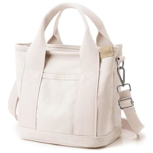 Small Tote Bag with Zipper Tote Bag for Women Canvas Crossbody Bag Shoulder Bag Satchel Hobo Bag Messenger Bag 2025