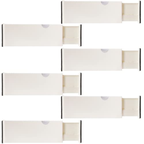 6 Drawer Organizer and Dividers, Organize Silverware and Utensils in Home Kitchen, Divider for Clothes in Bedroom Dresser, Designed to Not Snag Underwear and Bra Fabrics, Bathroom Storage Organizers