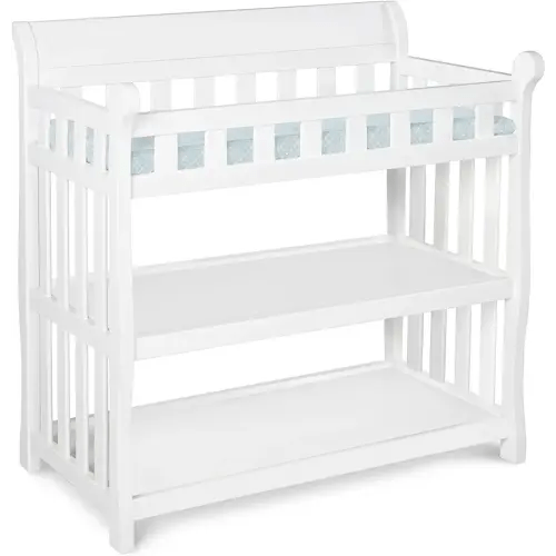Delta Children Eclipse Changing Table with Changing Pad, White