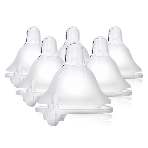 Evenflo Balance + Wide Neck BPA-Free Silicone Slow Flow Baby Bottle Nipple - 0 Months+, 6ct