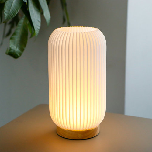 Ebern Designs 3-color Light Source Dimmable Touch Bedside Lamp | Wayfair