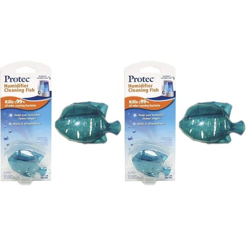 Protec Humidifier Cleaning Fish, Tank Cleaner, Fights Slime & Odor, Lasts 30 Days, 1 Count, Color May Vary (Pack of 2)