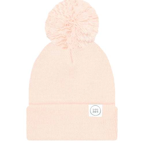 Beanie with Pom - Blush Pink