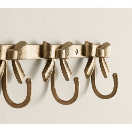 Ava Ribbon Cast Brass Hook (24")