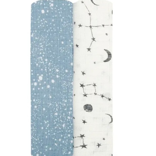 Cosmic Galaxy Silky Soft Muslin Swaddle 2pk | aden + anais