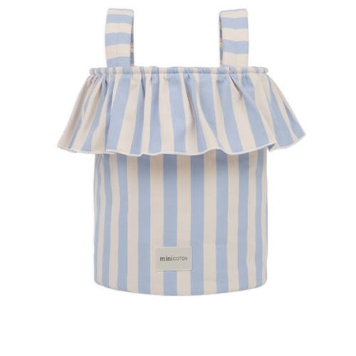 Stroller Basket Rayas - Ice + Powder · Minicoton
