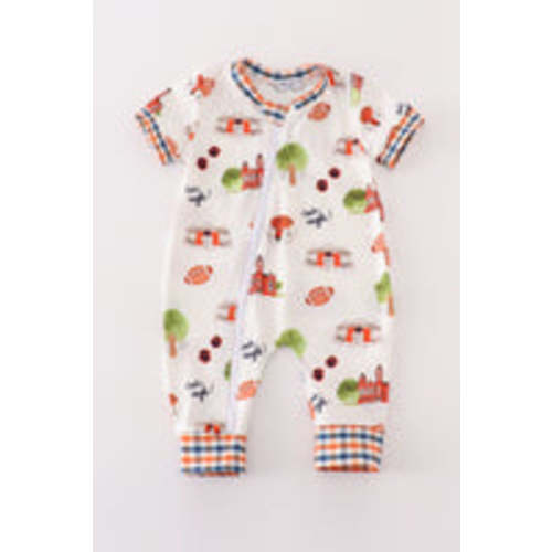 Auburn football tiger boy romper – Sweet Pea Boutique 1