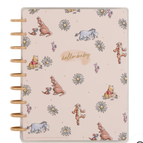 Undated Disney Winnie the Pooh Customizable Baby Planner - Classic Baby's First Year Layout - 12 Months