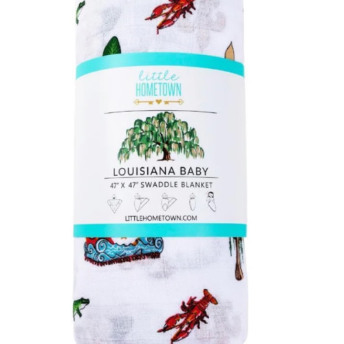Louisiana Baby Muslin Swaddle Blanket: Soft & Breathable