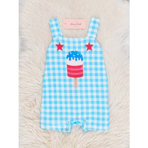 Popsicle Gingham Patriotic Johnny (0-3 months)
