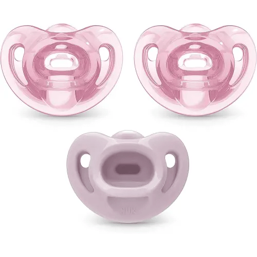 NUK Comfy Orthodontic Pacifiers, 0-6 Months, 3 count (Pack of 1)