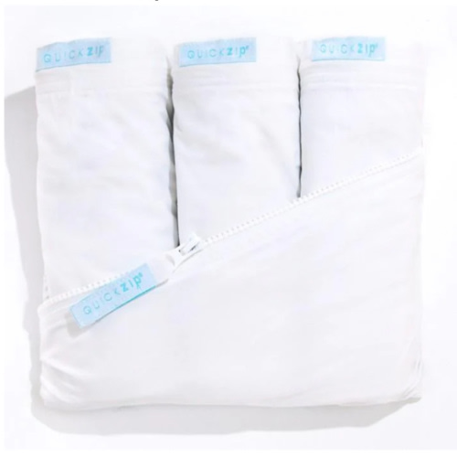 Crib Zip Sheet Starter Pack - Crib 3-Pack / White