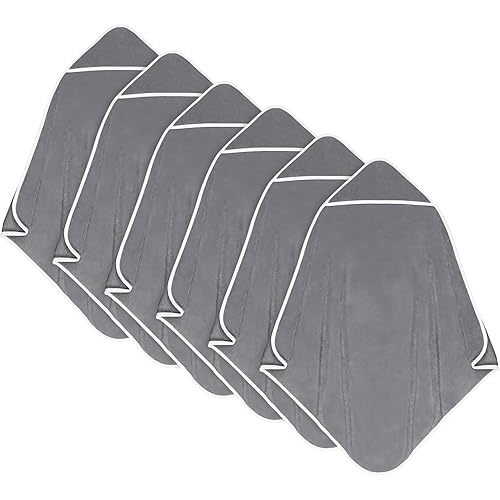 Orighty Baby Hooded Towel 6 Pack, 30 x 30 Inch Super Soft Bath Towel with Hood for Babies, Infant, Newborn Essential - Ideal Baby Stuff Registry Gift for Boys and Girls (Grey)