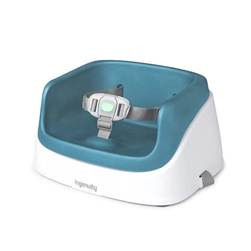 Amazon.com : Ingenuity SmartClean Toddler Booster Seat for Dining Table with 3-Point Harness Straps, Peacock Blue : Baby