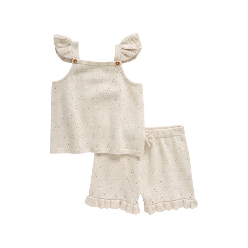 Cap Sleeve Sweater & Shorts Set, 9M