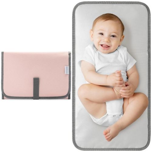 Portable Diaper Changing Pads for Newborn Girl & boy, Compact by Comfy Cubs (Pink Blush, Compact)