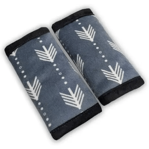 Car Seat Strap Covers for baby, anti slip car seat strap pads, toddler Seat belt covers soft wrap cushion for boy girl, protect neck and shoulder rubbing, fit Stroller/Carrier/Pushchair; 2 pcs; Grey
