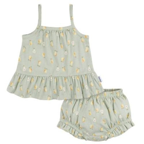 Gerber Baby Girls' Top And Diaper Cover Set - Poppies - 3-6 Months - 2-piece
