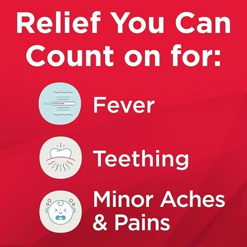 Tylenol Infants Oral Suspension, Dye-Free, Cherry, 2 Fl. Oz (Pack of 2)