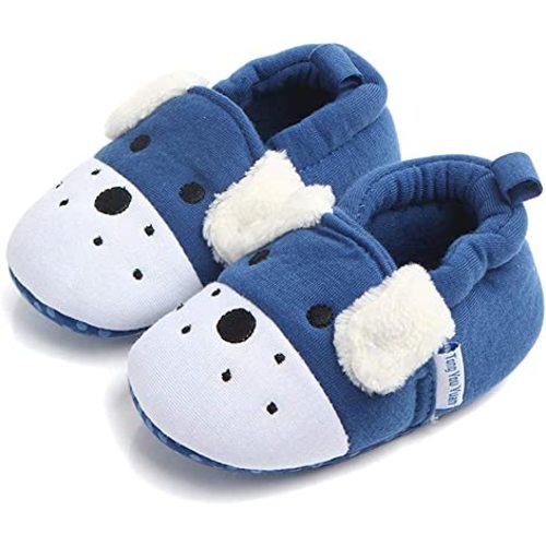 Sawimlgy Newborn Infant Baby Boys Girls Cute Cartoon Slipper Soft Non Skid Sole Slip On House Animal Indoor Sock Shoes Crib Moccasins for New Walkers